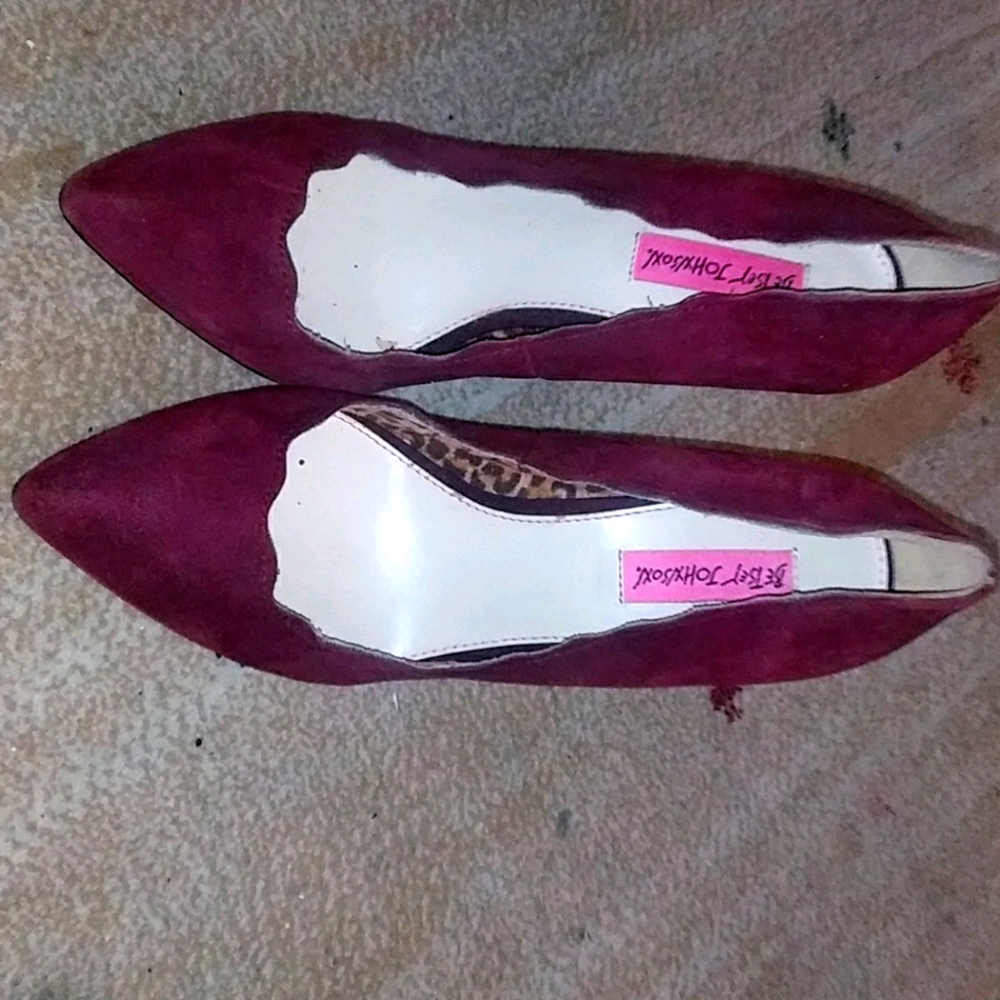 Burgundy pumps